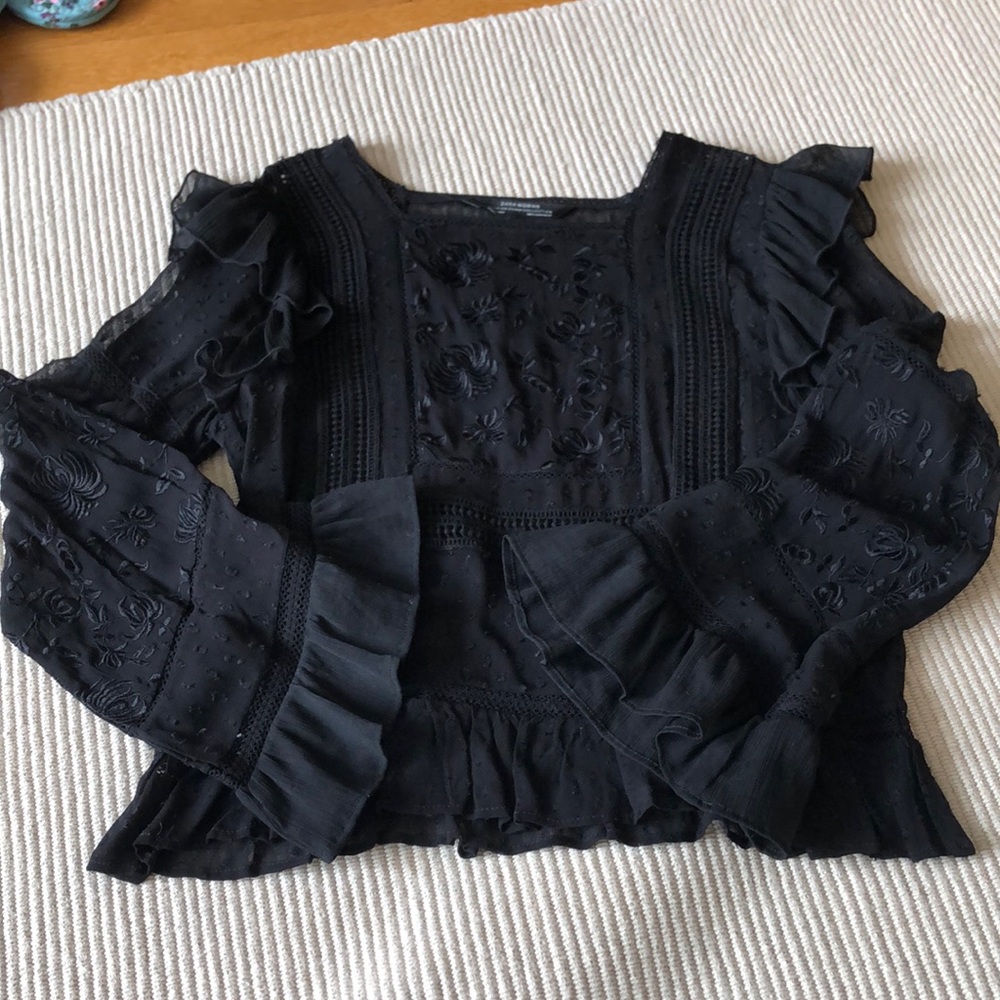 Zara Women - Black Flowy Top